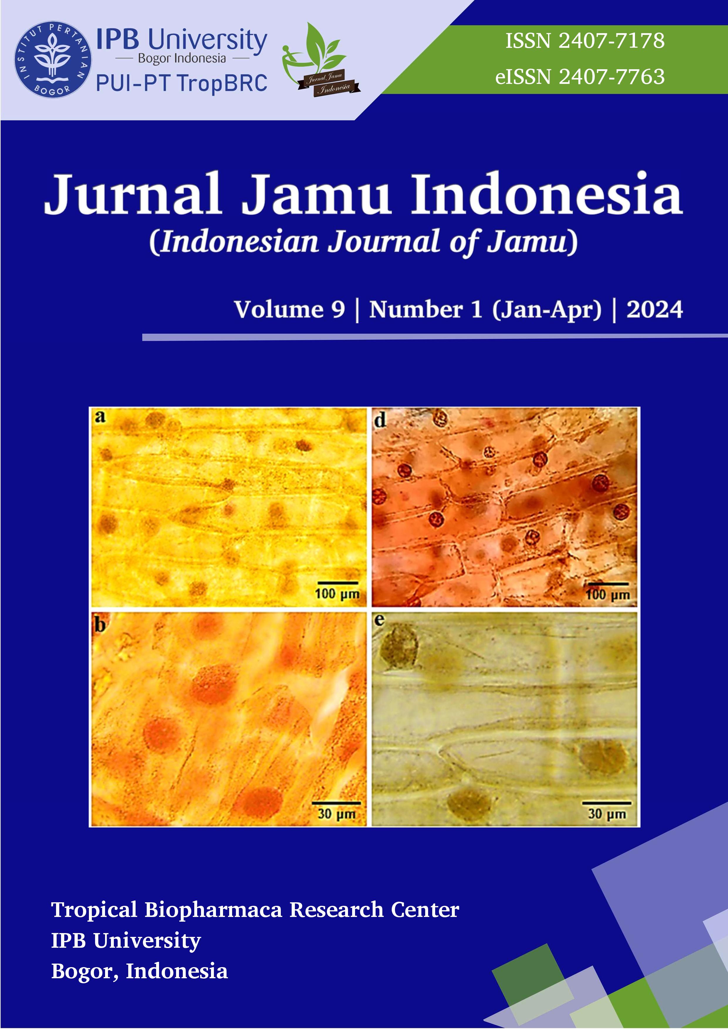					View Vol. 9 No. 1 (2024): Jurnal Jamu Indonesia
				
