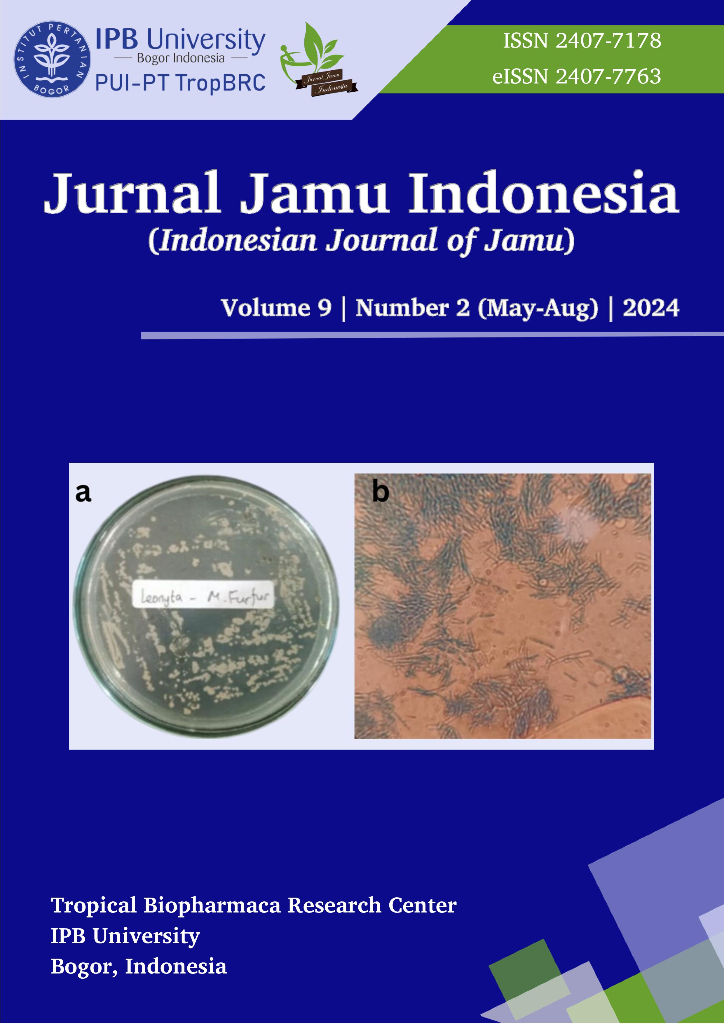 					View Vol. 9 No. 2 (2024): Jurnal Jamu Indonesia (in progres)
				