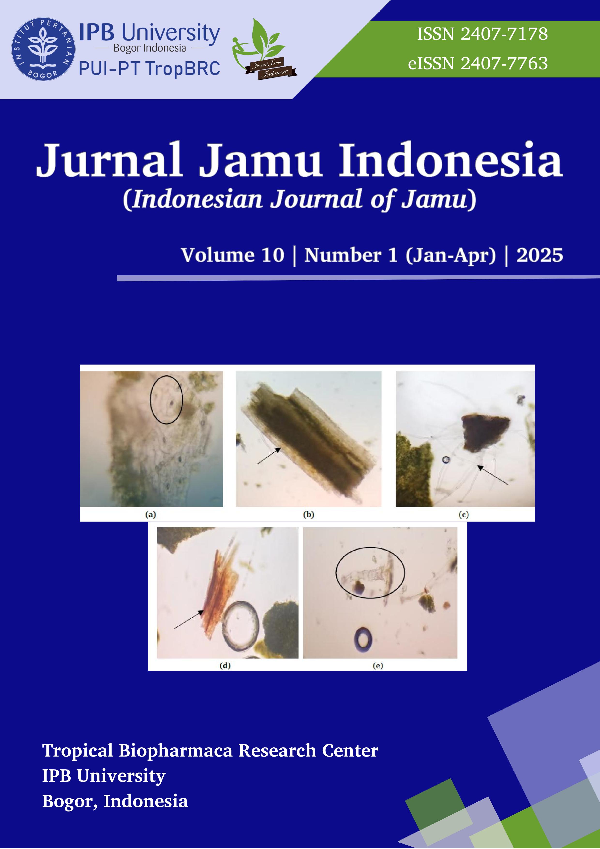 					View Vol. 10 No. 1 (2025): Jurnal Jamu Indonesia
				