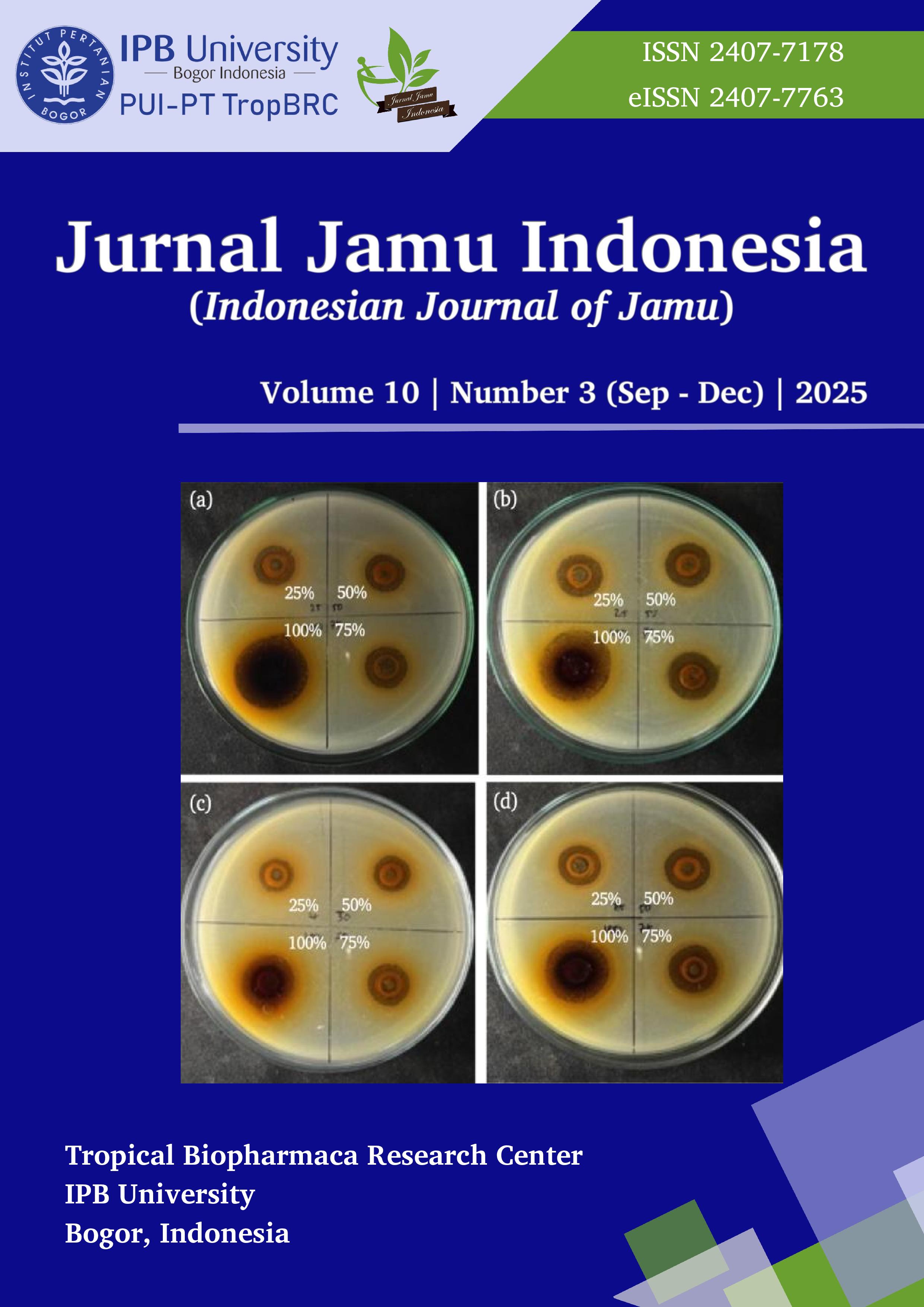					View Vol. 10 No. 3 (2025): Jurnal Jamu Indonesia
				